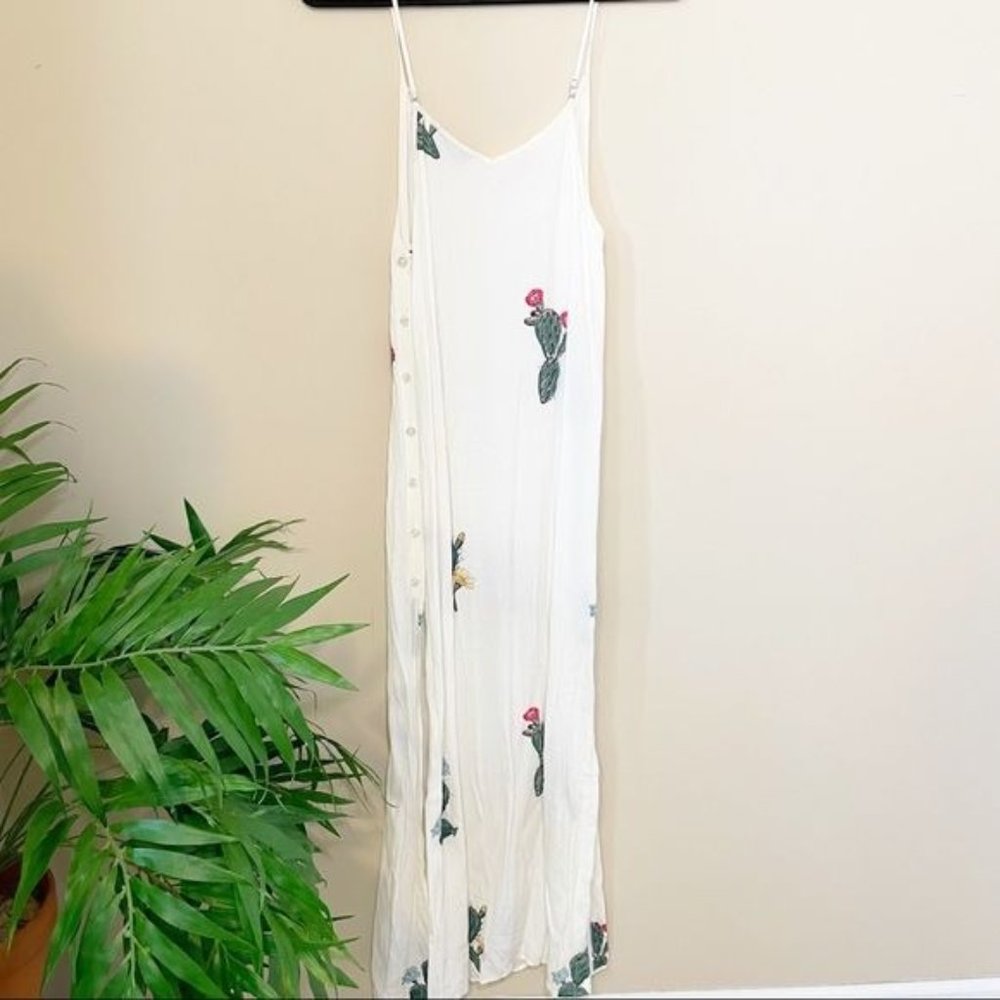 Wildfox Maxi Spaghetti Strap Side Button Slit Boh… - image 5